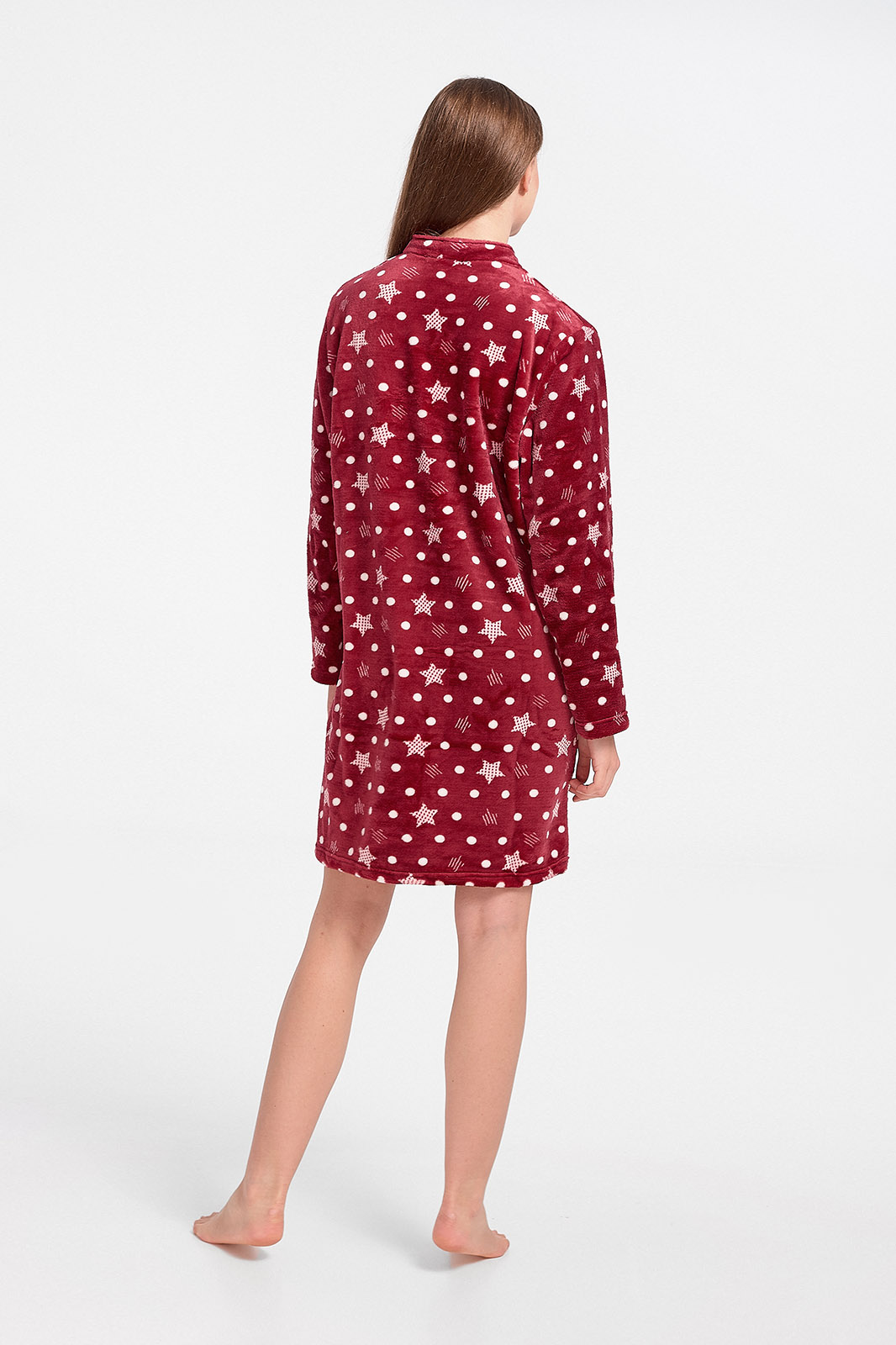 Fluffy robe STARS Polka dots