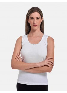 Classic undershirt with straps and motif - SOFT - 100% Cotton