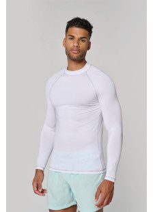 White Kariban PA4017 long-sleeve UV protection rashguard