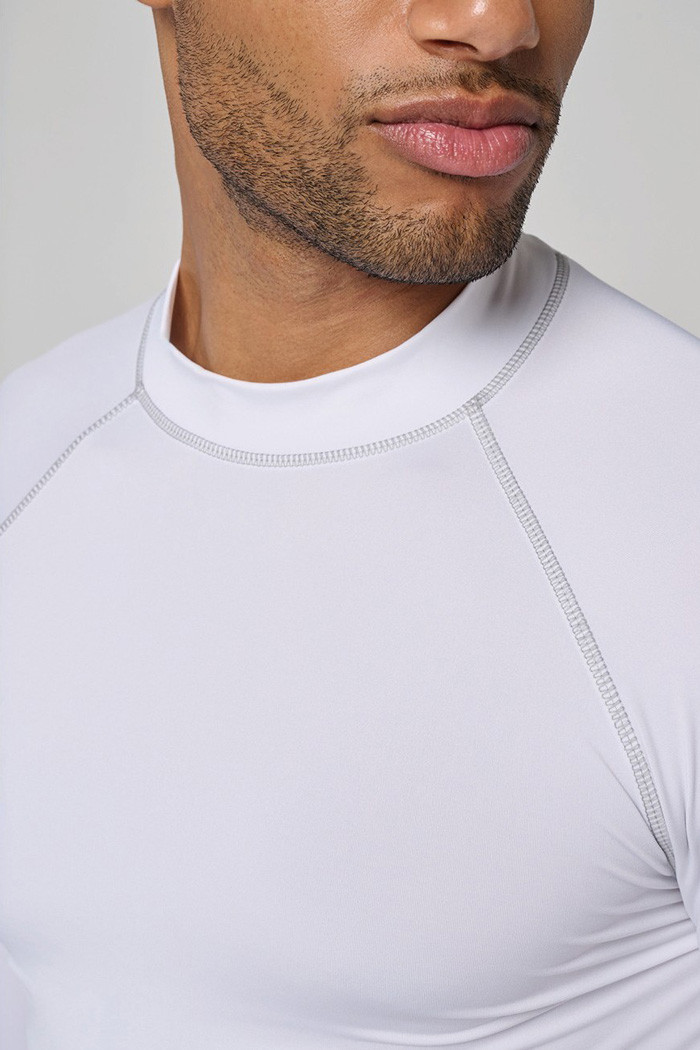 White Kariban PA4017 long-sleeve UV protection rashguard