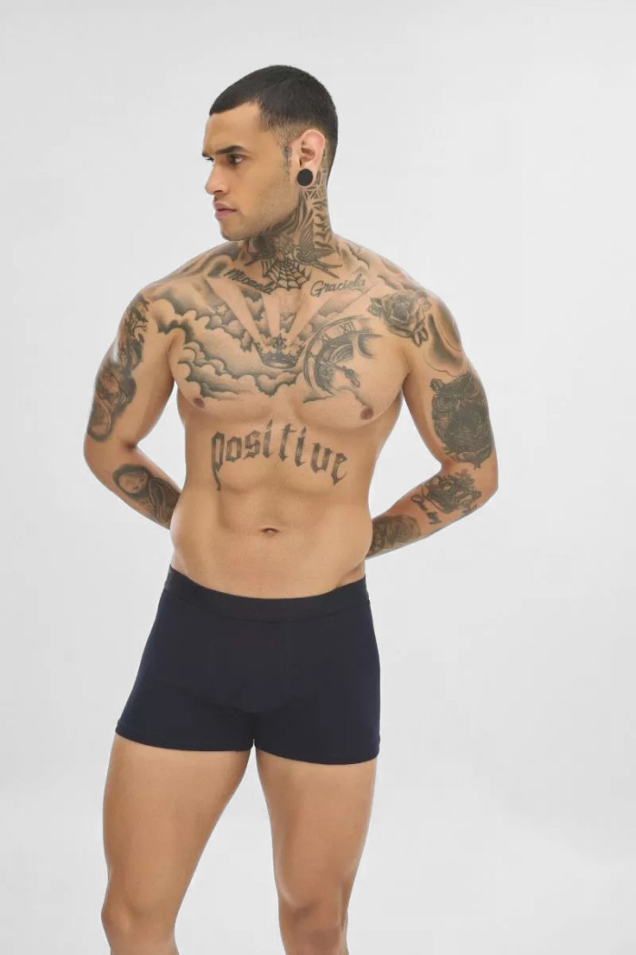 SOMA men's Hello boxer shorts 2-pack with one solid-colour and one printed pair