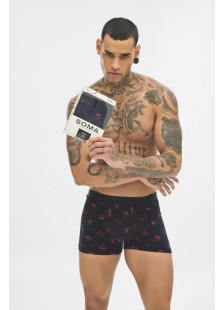 SOMA men's Hello boxer shorts 2-pack with one solid-colour and one printed pair