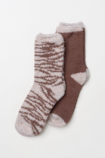 SOMA Women's Fleece Socks Sheep Design 2-Pack 6432