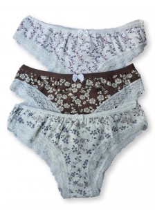 Womens panties with lace 3-Pack - Multicolor - Offer No2 Womens panties with lace 3-Pack - Multicolor - Offer No2