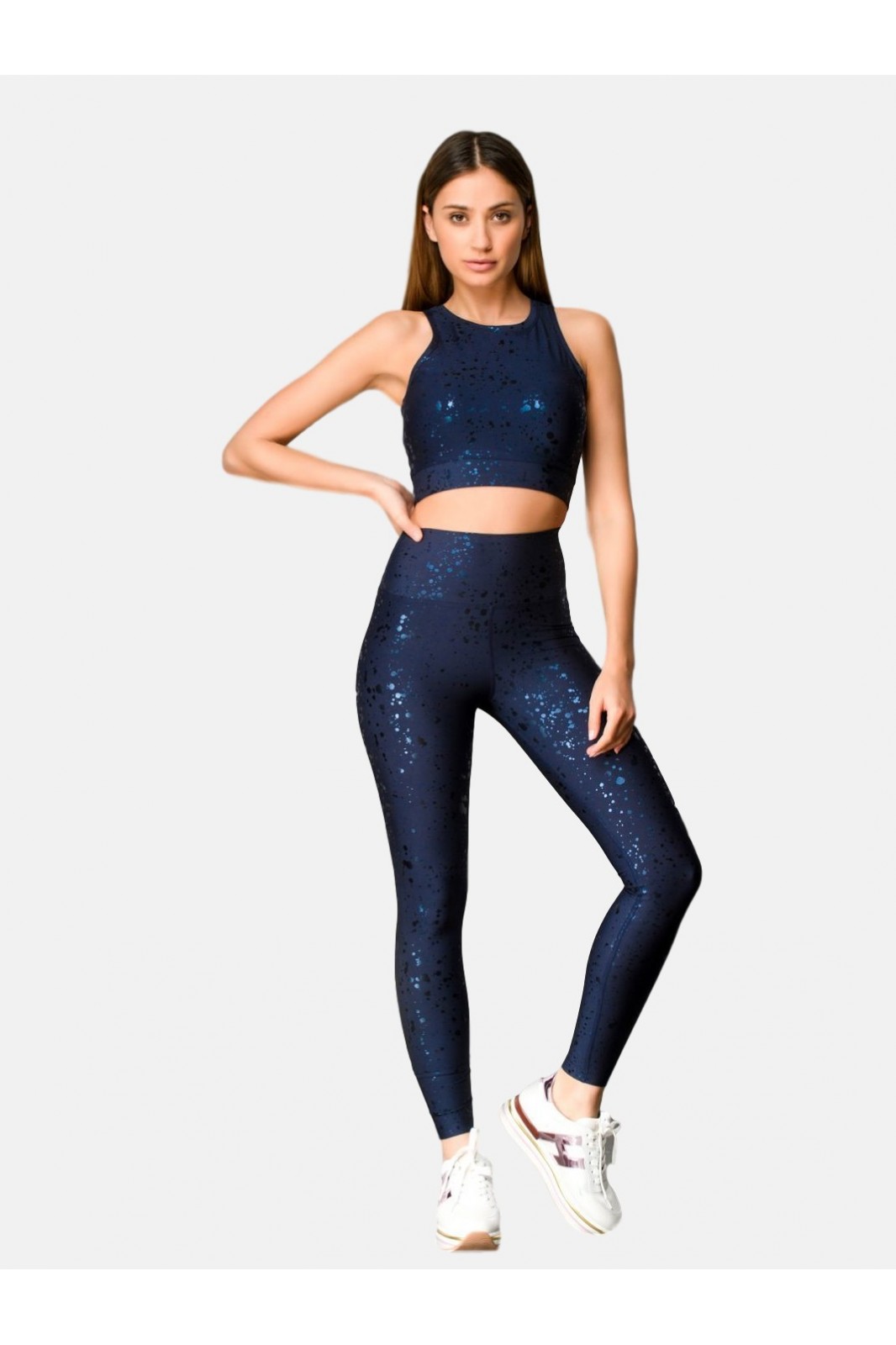 High Waist Sports Leggings Superstacy Splash Blue High Waist Sports Leggings Superstacy Splash Blue