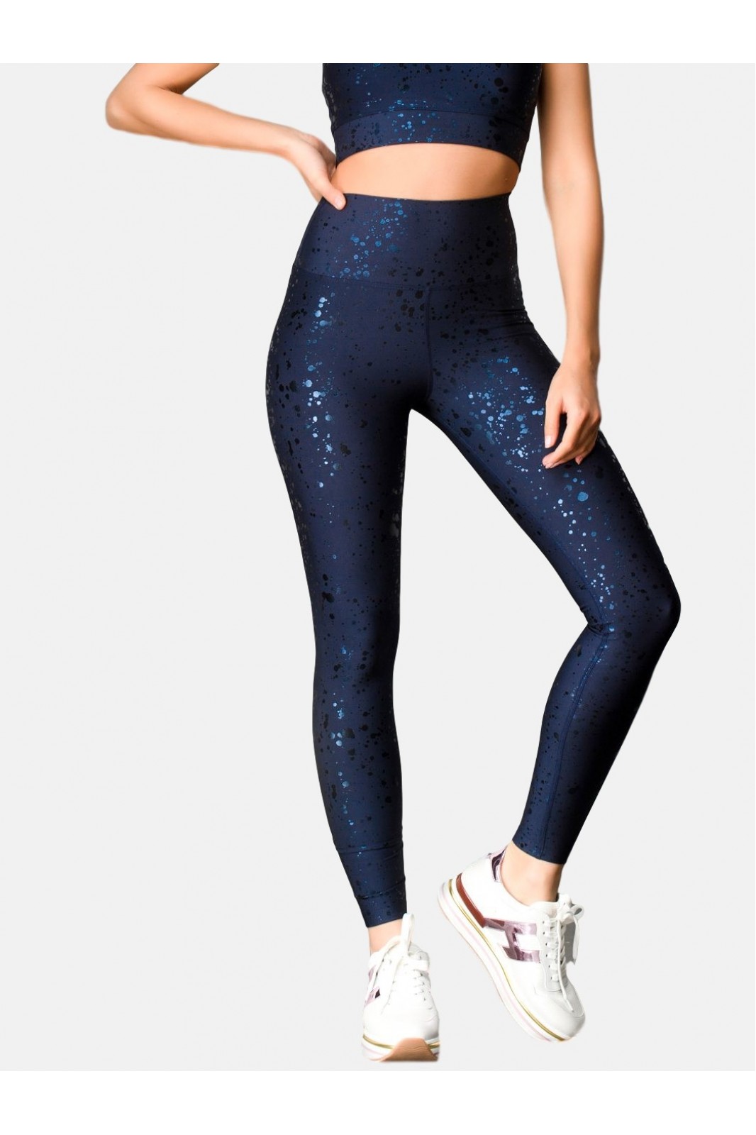 High Waist Sports Leggings Superstacy Splash Blue High Waist Sports Leggings Superstacy Splash Blue