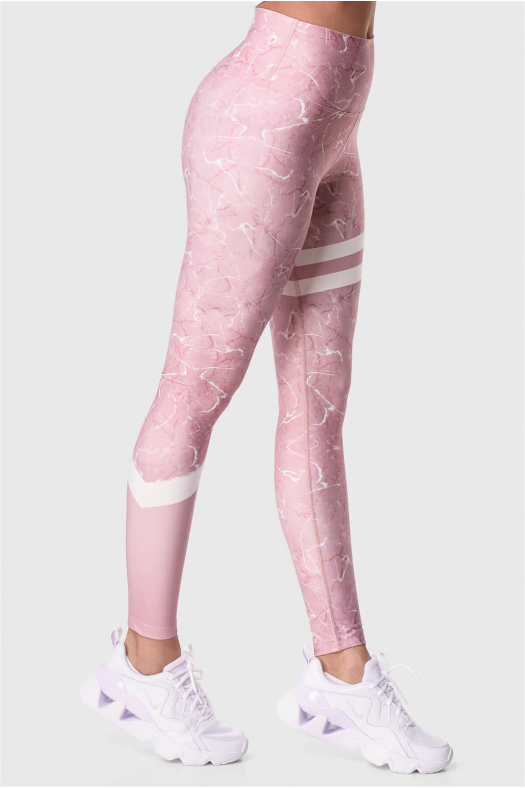 Sports leggings Superstacy Pink Marble PUSH UP