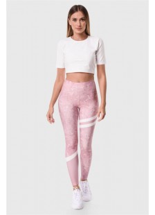 Sports leggings Superstacy Pink Marble PUSH UP