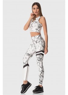 Sports leggings Superstacy White Marble PUSH UP FIT Sports leggings Superstacy White Marble PUSH UP FIT