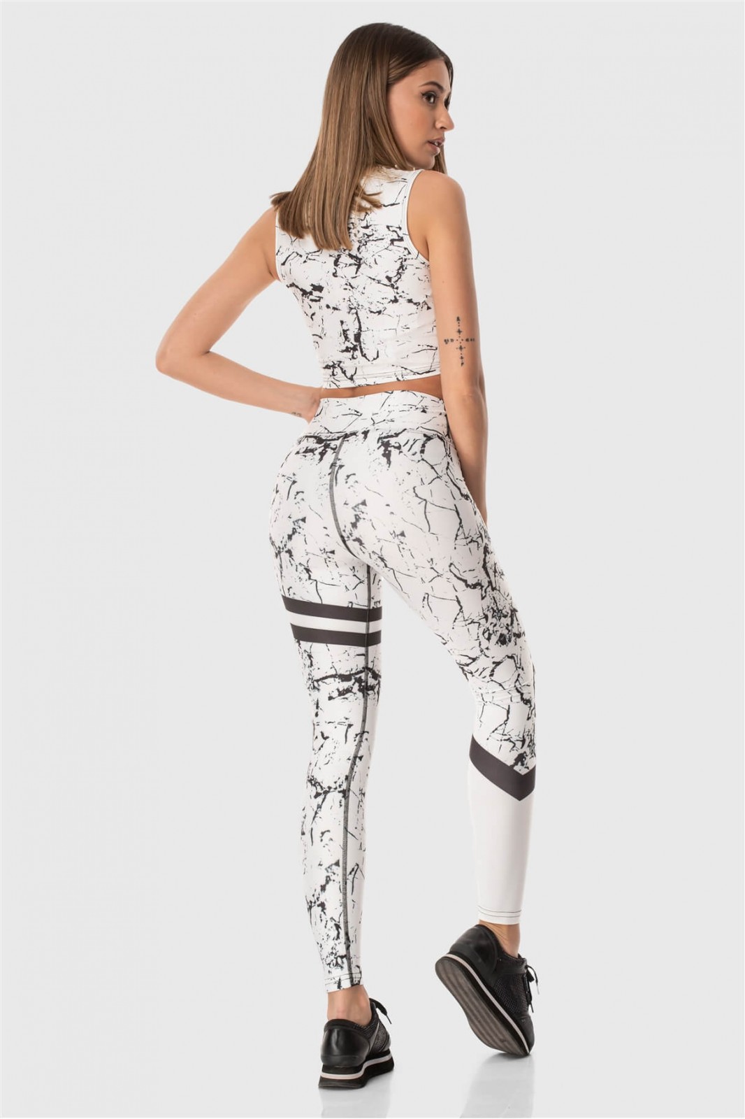 Sports leggings Superstacy White Marble PUSH UP FIT Sports leggings Superstacy White Marble PUSH UP FIT