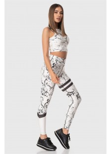 Sports leggings Superstacy White Marble PUSH UP FIT Sports leggings Superstacy White Marble PUSH UP FIT