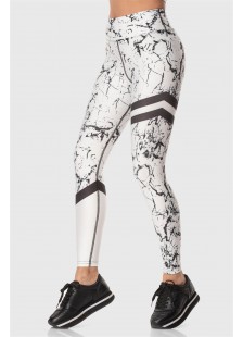 Sports leggings Superstacy White Marble PUSH UP FIT Sports leggings Superstacy White Marble PUSH UP FIT