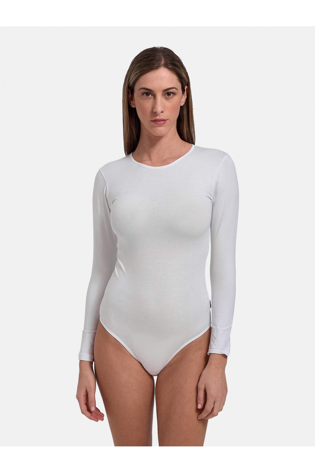 Long sleeve bodysuit with neckline