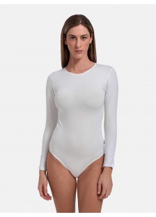 Long sleeve bodysuit with neckline