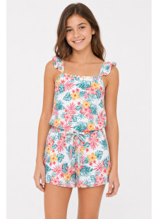 TRAX Flowers girls' floral playsuit with shorts 43136