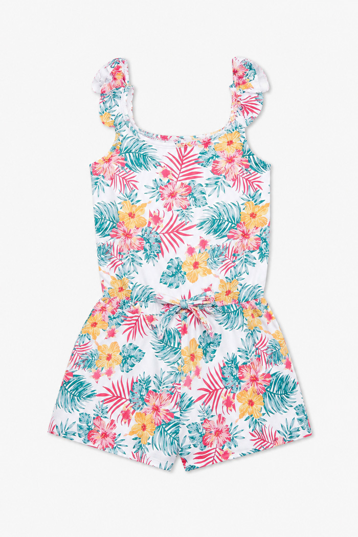 TRAX Flowers girls' floral playsuit with shorts 43136