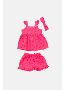 TRAX girls' top and shorts set 49240 fuchsia