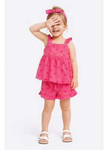 TRAX girls' top and shorts set 49240 fuchsia
