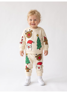 TRAX baby boys' top and trousers set 50552, Cream