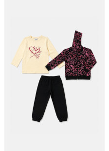 TRAX Hearts 50644 girls’ 3-piece set with hooded jacket