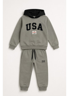 TRAX boys' hooded tracksuit 50819 Dusty