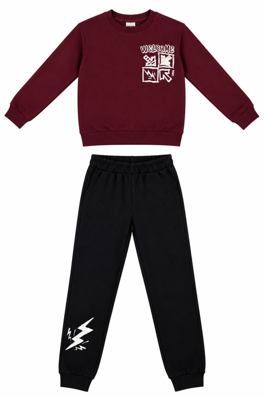 TRAX boys' top and trousers set 50854-2, burgundy