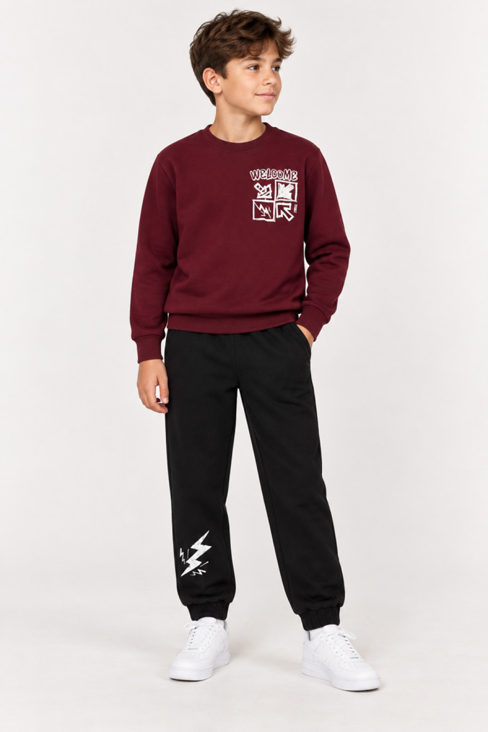 TRAX boys' top and trousers set 50854-2, burgundy