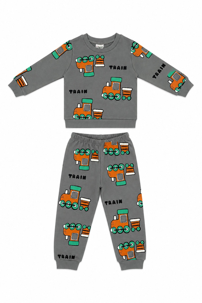 TRAX 50994 boys’ grey train pyjamas