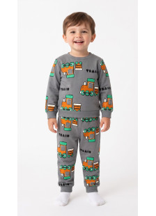 TRAX 50994 boys’ grey train pyjamas