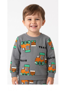 TRAX 50994 boys’ grey train pyjamas