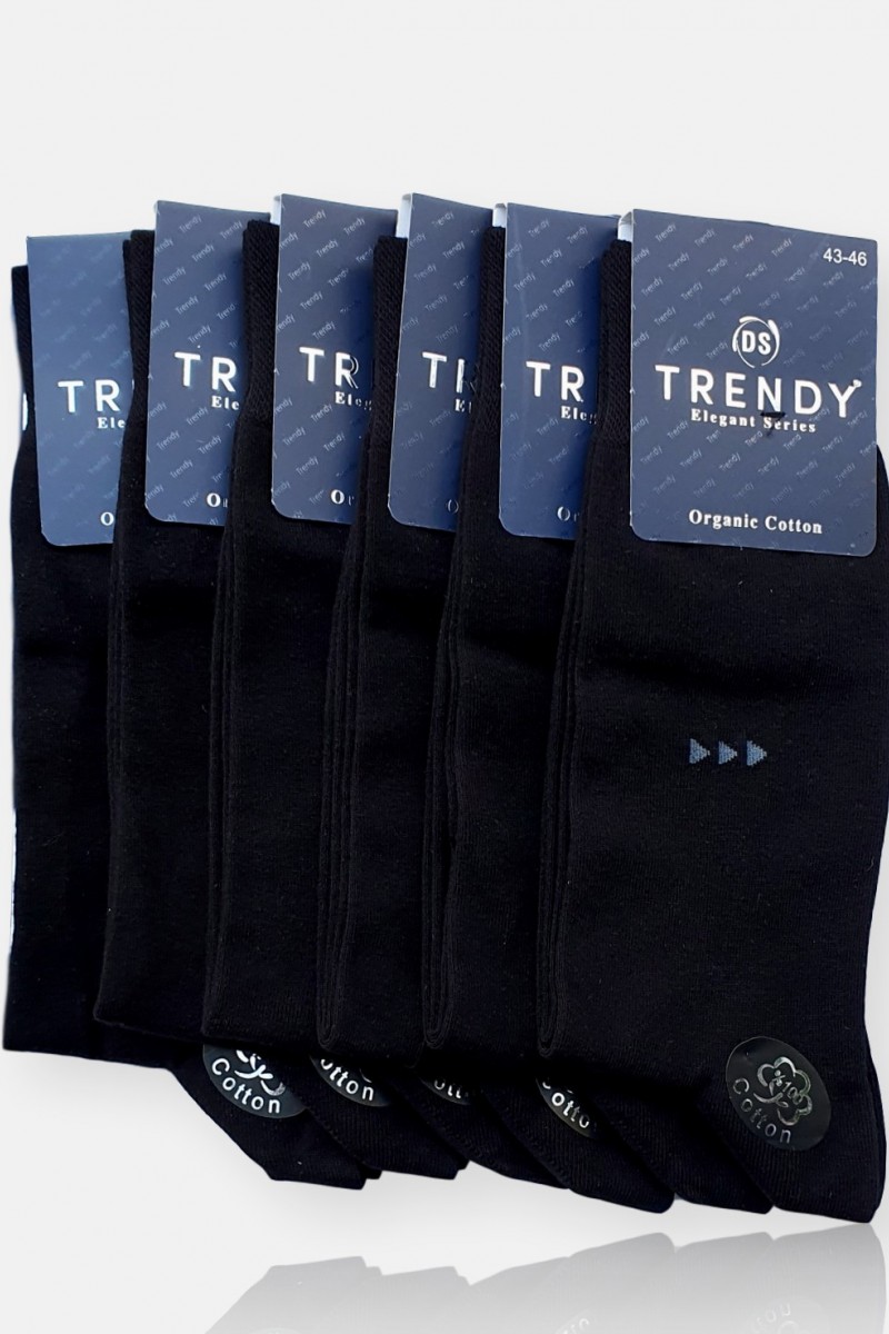 Mens socks Trendy Elegant Series 6 Pack Organic Cotton 