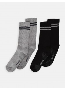 Sports socks TRENDY 2 Pack Grey and Black