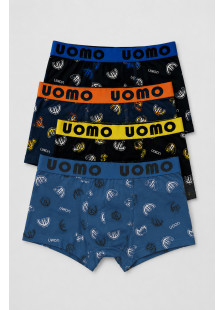 UOMO Boys’ Boxer Shorts, 4 Pieces, B604