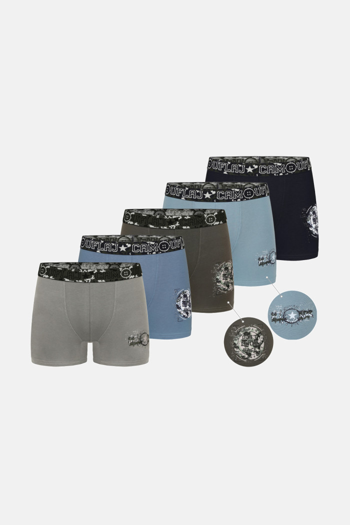 Donella Jungen-Boxershorts aus Baumwolle, 5-Stück-Packung 8371PB38