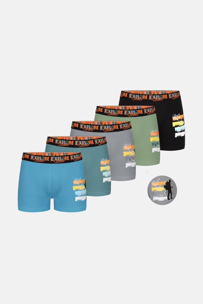 Donella Jungen-Boxershorts aus Baumwolle, 5er-Pack 8371PB41