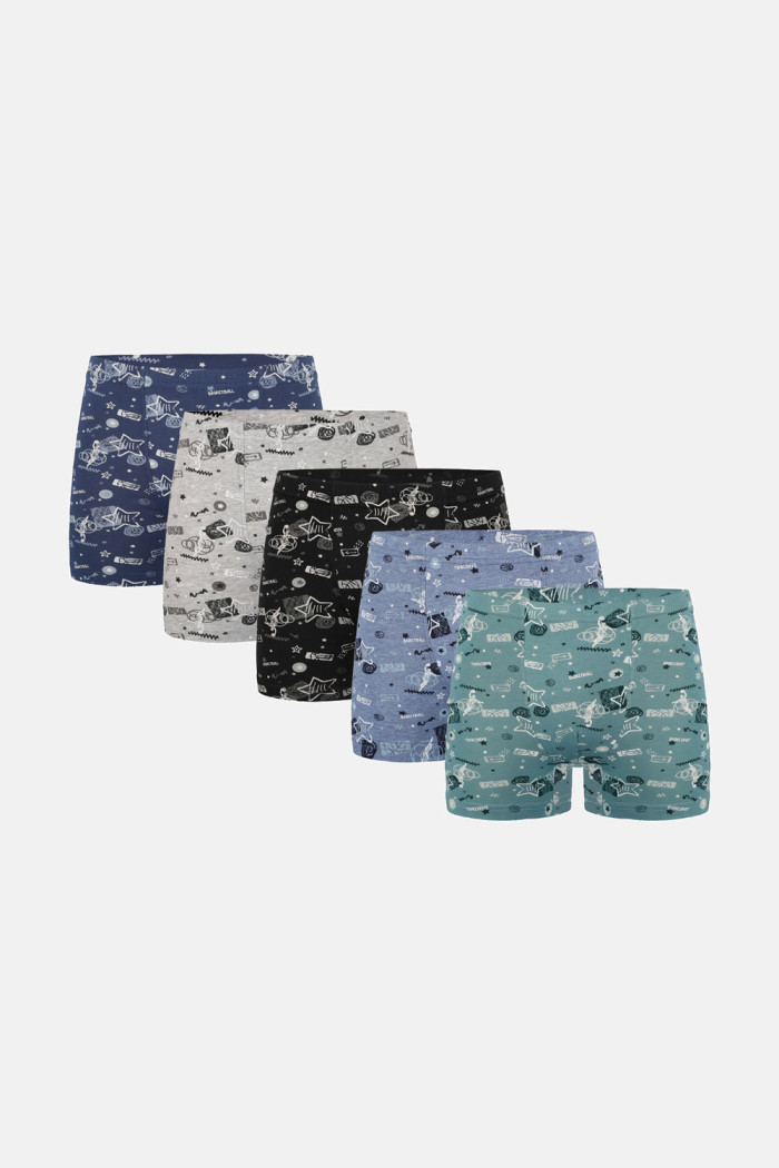 Donella Jugend-Boxershorts für Jungen aus Baumwolle, 5er-Pack 858124