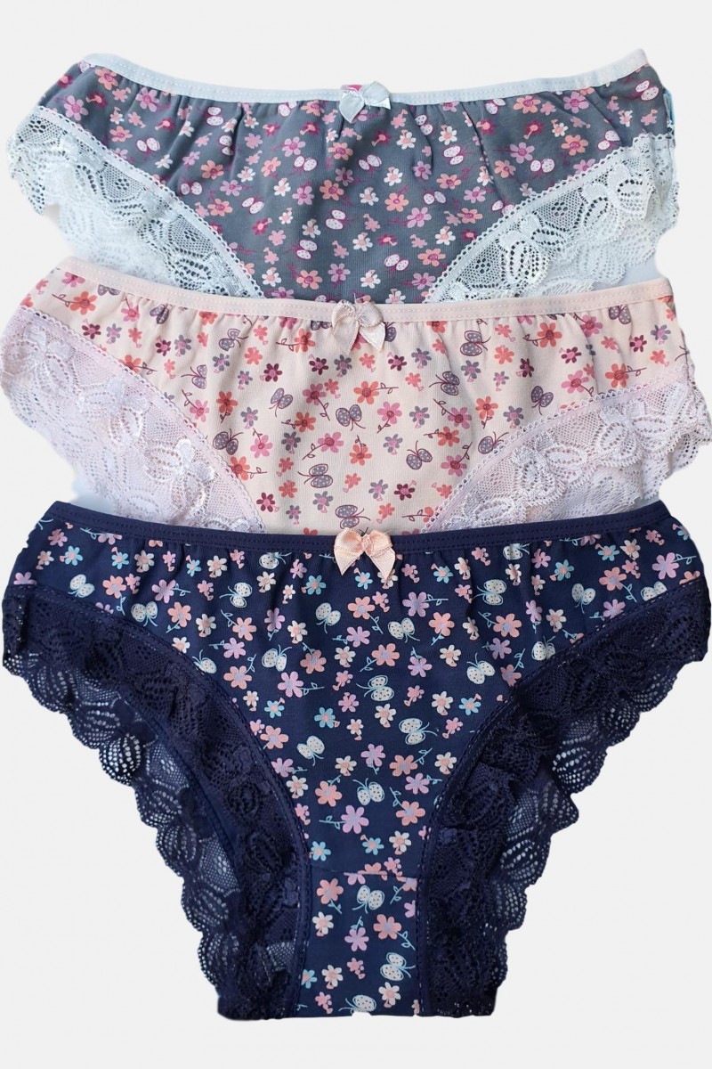 Womens panties with lace 3-Pack - Multicolor - Offer