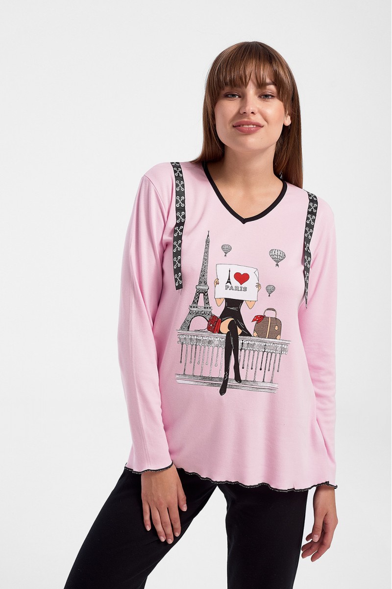 Pajamas MISS RODI Paris Pink