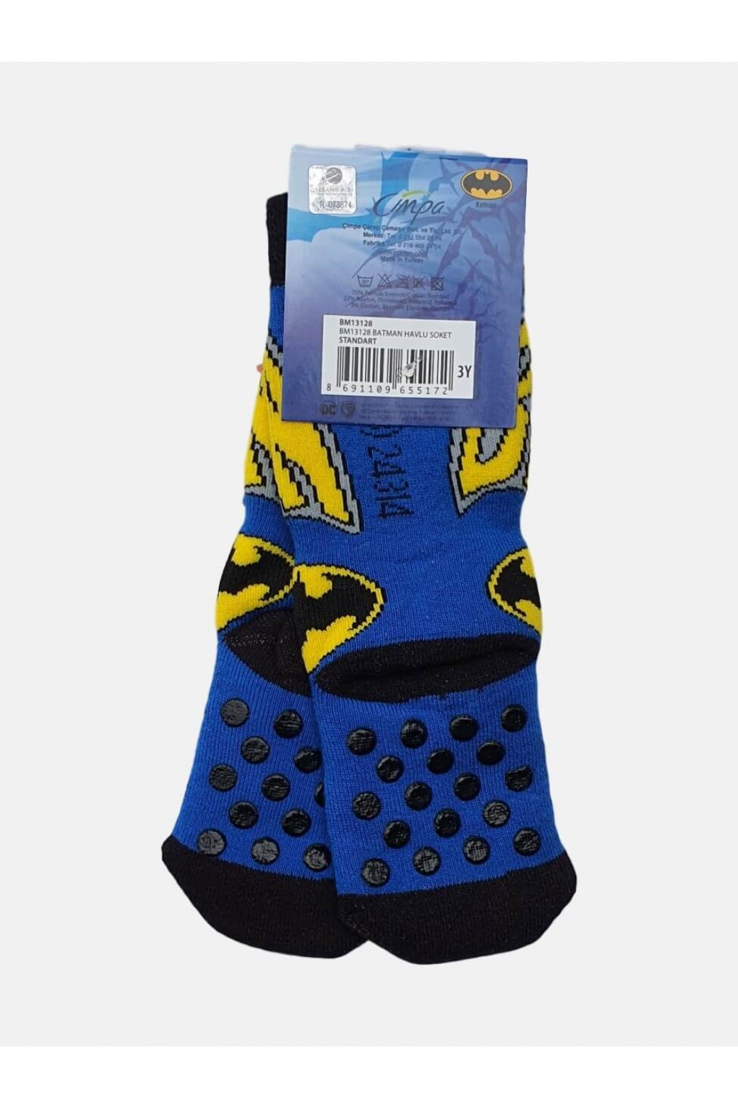 Kids Disney BATMAN socks with suction cups