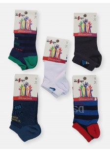 Kids no show socks boy Design 5 Pair Summer 2021 Multicolor