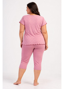Women’s Plus Size Capri Set VIENETTA 404006 Pink