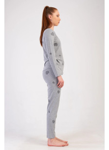 VIENETTA 502070 Women’s Long-Sleeved Pyjamas – Grey Marl