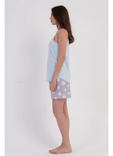 VIENETTA 602052 Women’s Light Blue Strappy Shorts Set