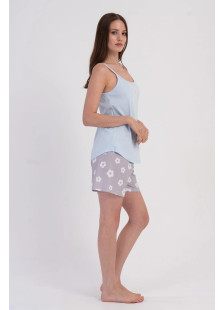 VIENETTA 602052 Women’s Light Blue Strappy Shorts Set