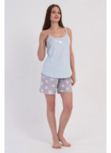 VIENETTA 602052 Women’s Light Blue Strappy Shorts Set