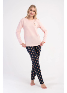 VIENETTA 603003 Women’s Long-Sleeved Pyjama Set Pink
