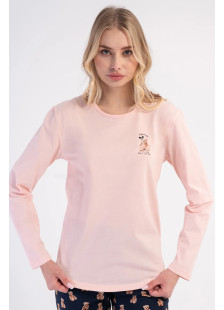 VIENETTA 603003 Women’s Long-Sleeved Pyjama Set Pink